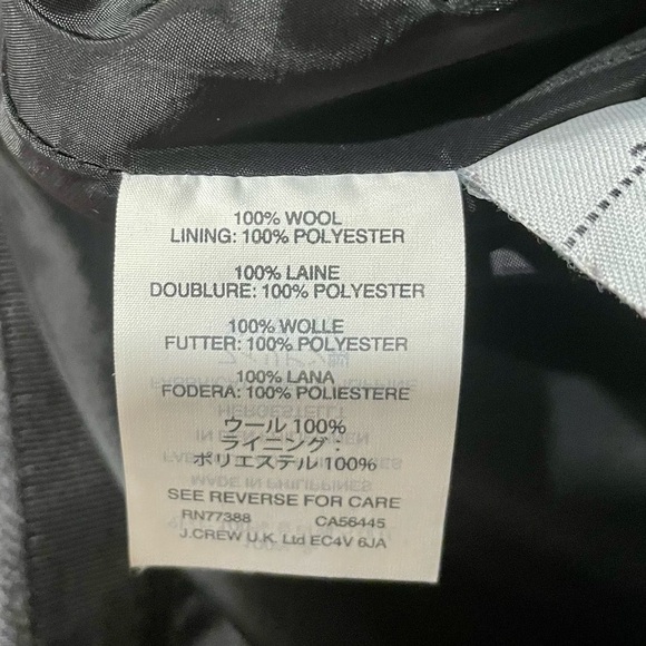 J Crew Charcoal Gray Zip-Front Wool Pencil Skirt Size 2 Fully Lined - Picture 7 of 8